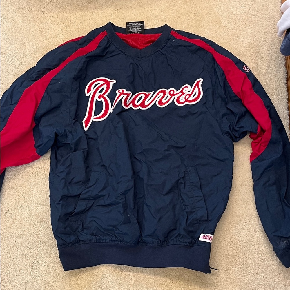 Stitches Navy and Red Men's Cardigan Sweater